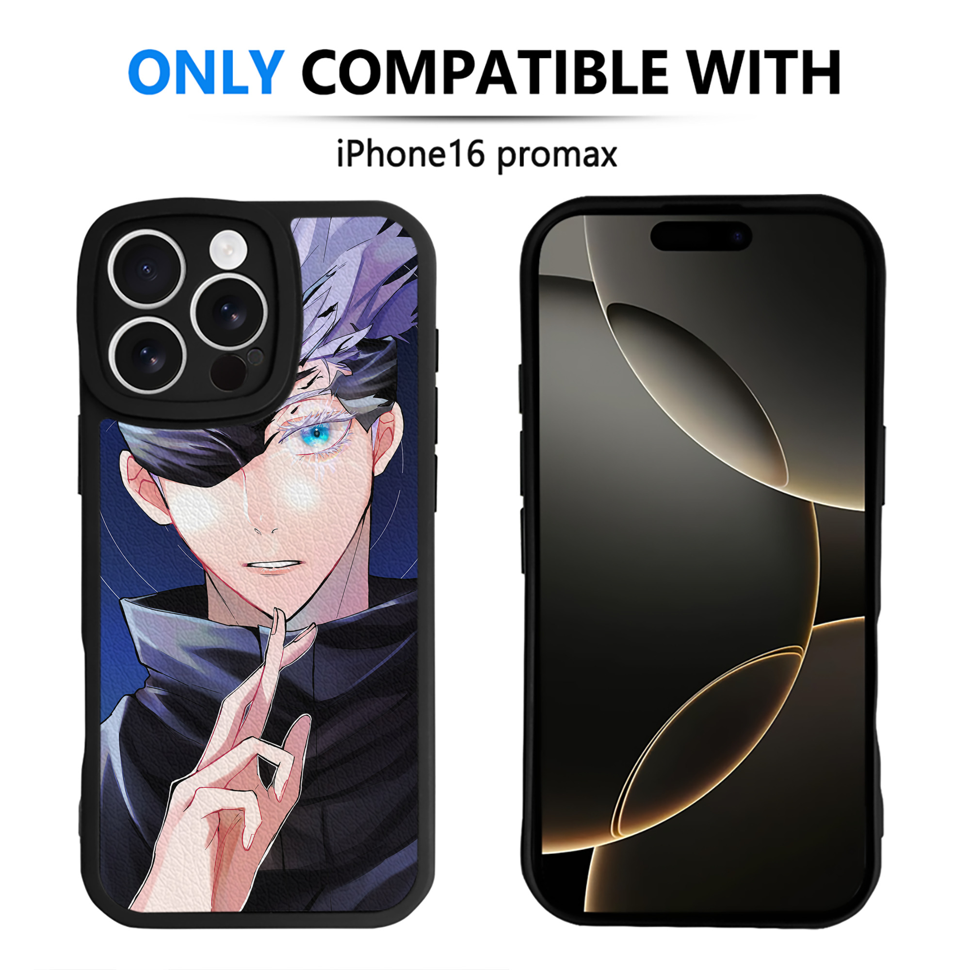 （画像用） 呪術廻戦 Jujutsu Kaisen 【iPhone 16シリーズ対応】シリコンスマホケース（レザー調） 材質：シリコン